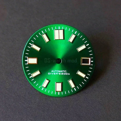 62mas Dial Mod 6015 Modified Watch Blue Lume 28.5mm