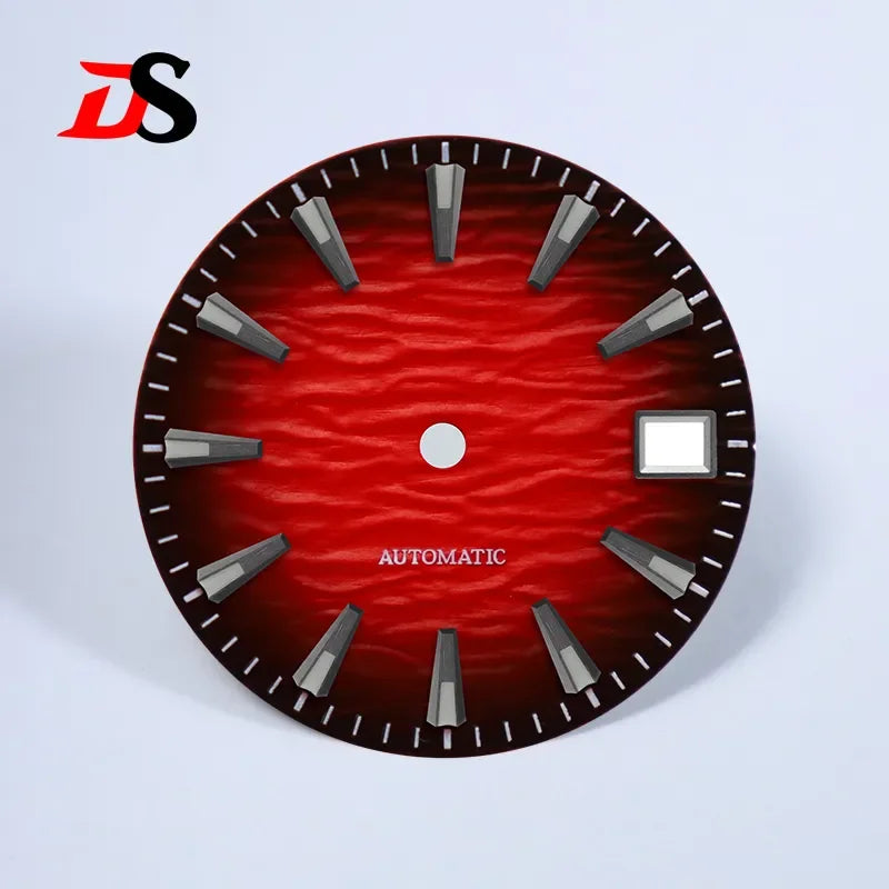 28.5mm Gradient Wave Pattern Dial Blue Lume for NH35/NH38 Movement