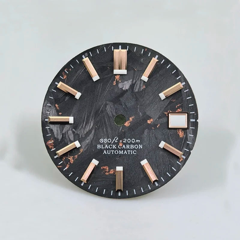 Carbon Fiber Dial Blue Lume 28.5mm for NH35/34 Custom Logo