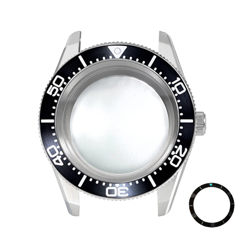38mm CTZ Case with Bezel 38x30.6mm One-way Rotating Sapphire Crystal AR NH35 for 28.5mm NH34 120 Clicks