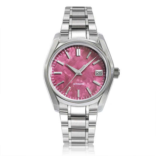 38mm 62GS Sakura Spring Stainless Steel Man Madam Watch Bubble Dome Glass AR Coating High-quality NH35 Movement