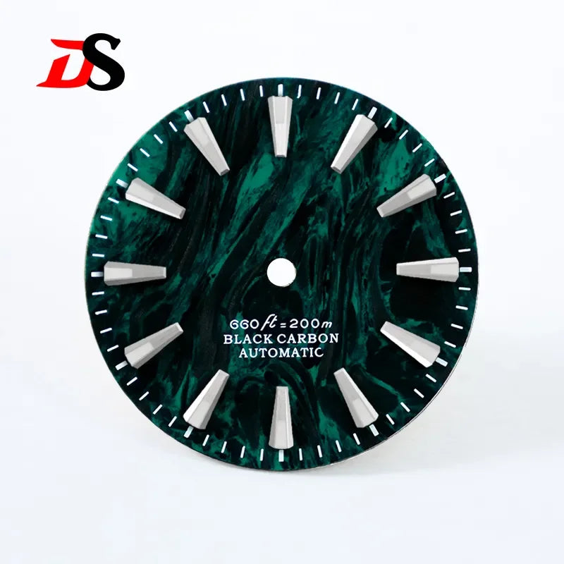 28.5mm Dial Lava Carbon Fiber BGW9 C3 Lume for NH35 NH38 Movement
