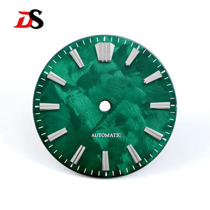 GS High Quality Sakura Smoky Green No Date Dial No Lume 28.5MM NH38 Blue lume