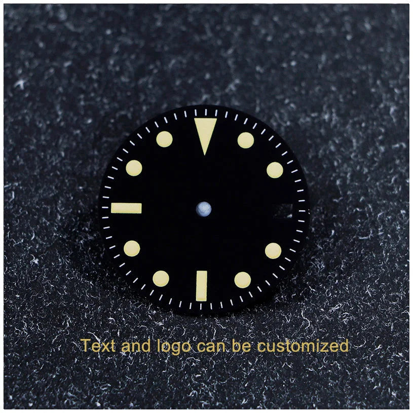 28.5mm Retro SUB Dial Beige Lume Suitable for NH35NH34 Movement