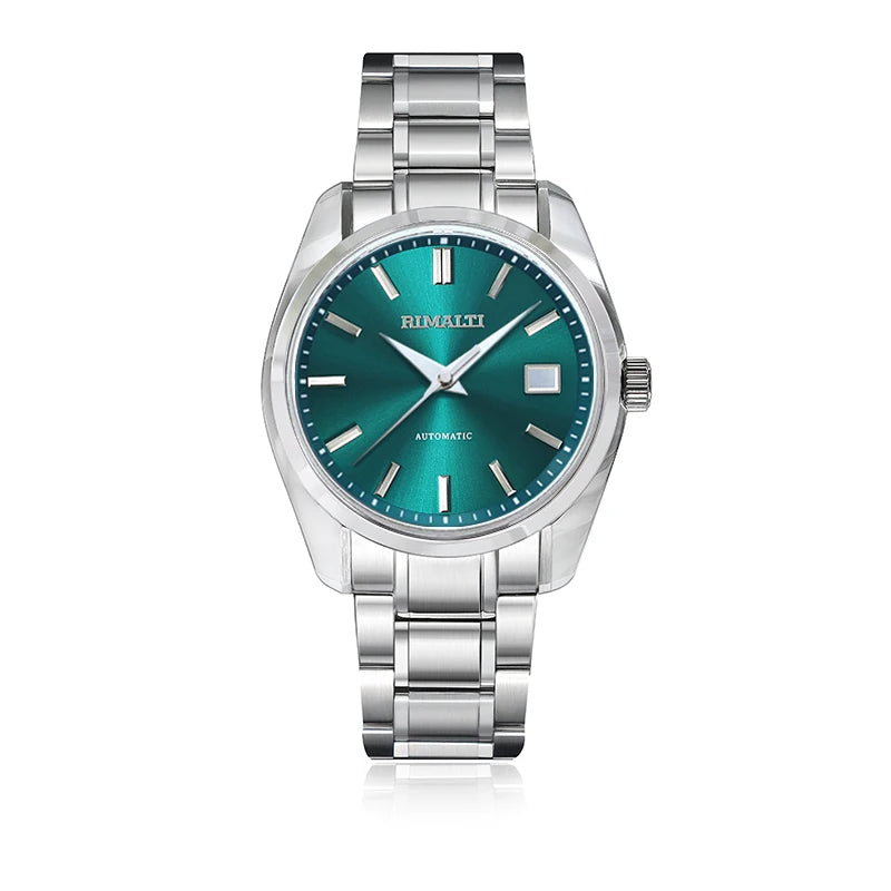 RIMALTI 40mm44gs Case Sapphire Crystal Sunburst Mechanical Men's Watch GMT NH34 Movement Is Suitable for 32.5mm Dial