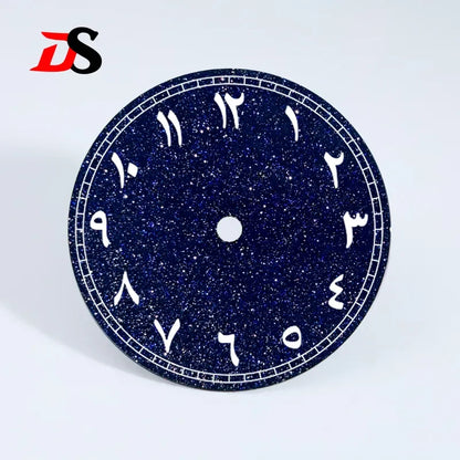 28.5mm Dial Arab Black Starry Sky Black Sandstone NH35NH38 Movement No Date