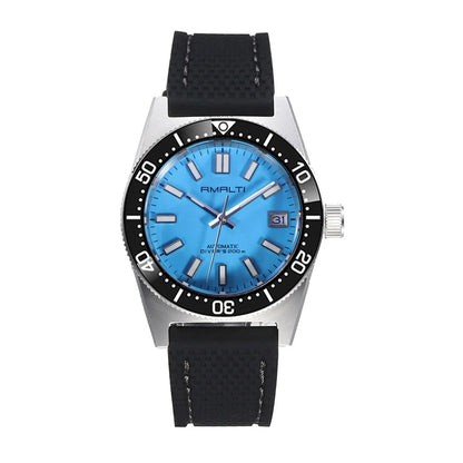 RMALTI 62MAS 40mm Watch Sunburst Dial Men's Watch Nh35 Automatic Mechanical Waterproof Blue Luminous Ceramic Bezel 200M