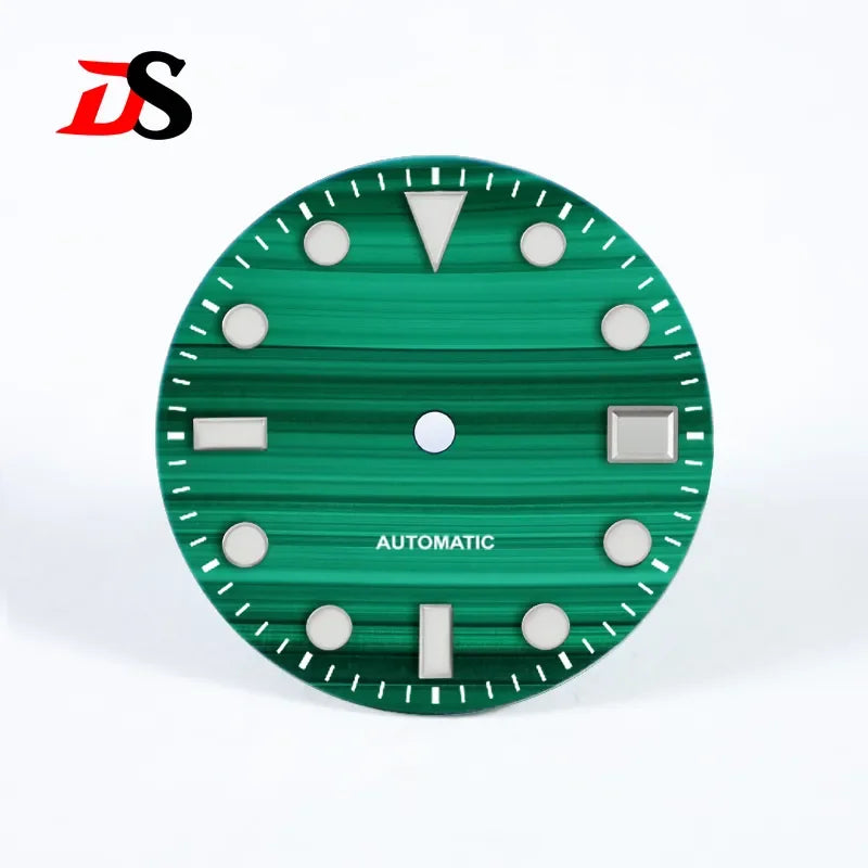 28.5mm Malachite Dial No Lume for Nh35NH36 Movement Natural Stone BGW9 C3 Lume