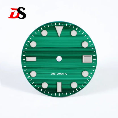 28.5mm Malachite Dial No Lume for Nh35NH36 Movement Natural Stone BGW9 C3 Lume