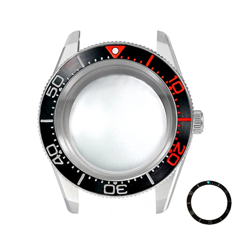 38mm CTZ Case with Bezel 38x30.6mm One-way Rotating Sapphire Crystal AR NH35 for 28.5mm NH34 120 Clicks