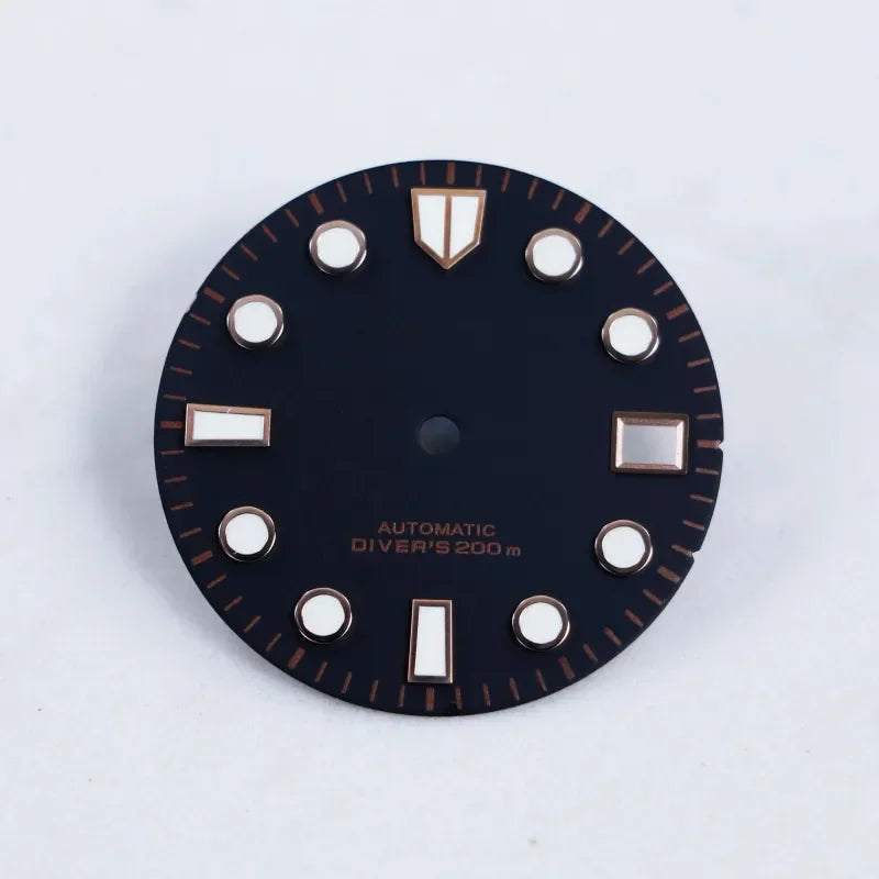 Sunburst 28.5mm Matte Dial Blue Lume for NH35/NH36 Movement