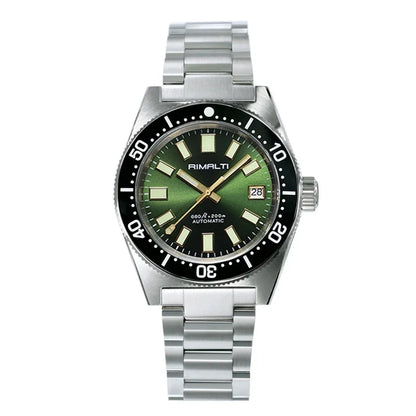 RIMALTI 62MAS 40mm Watch Sunburst Dial Classic Men's Watch Nh35 Automatic Movement Waterproof Luminous Sapphire Glass