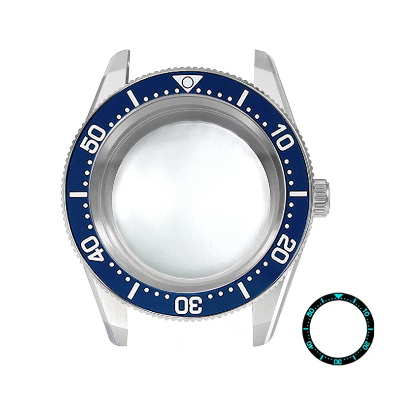38mm CTZ Case with Bezel 38x30.6mm One-way Rotating Sapphire Crystal AR NH35 for 28.5mm NH34 120 Clicks