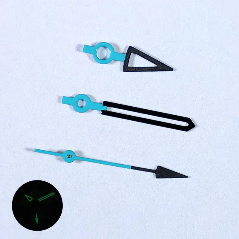 NH35 Watch Hand Modified Watch Accessories BGW9 C3 Lume Hour Hand Minute Hand Suitable for NH35 Movement Black Lume