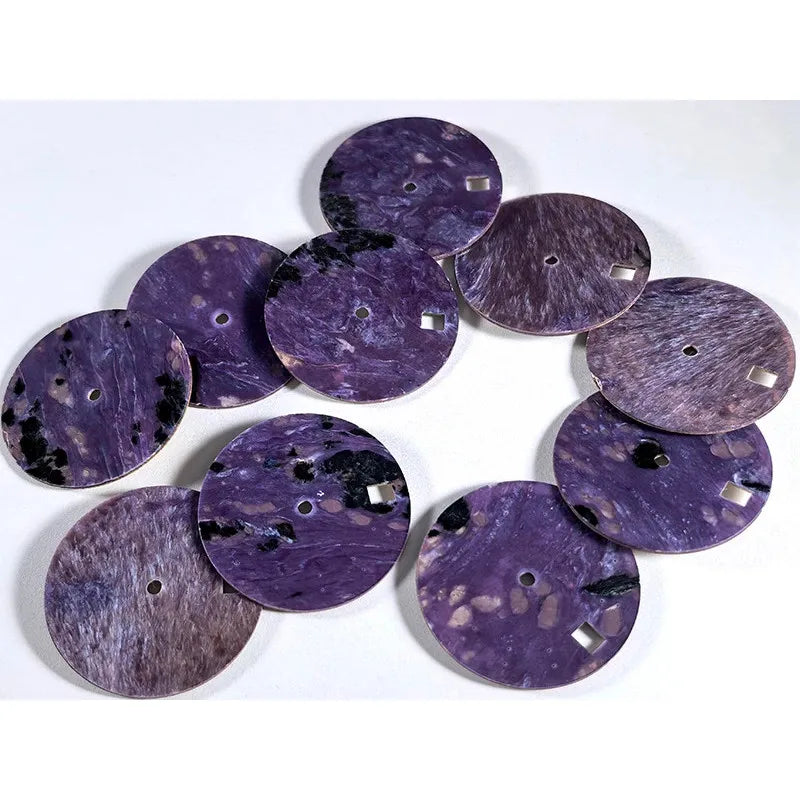 28.5mm Dial Purple Dragon Crystal Purple Stone Blue Lume NH38 NH35 Movement No Date No Lume