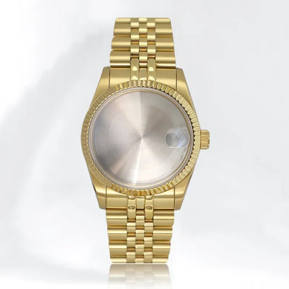 PVD Gold Rose gold 36mm Oyster Case Glass Sapphire AR Coating High Quality NH35/NH36