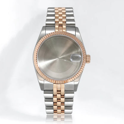 PVD Gold Rose gold 36mm Oyster Case Glass Sapphire AR Coating High Quality NH35/NH36