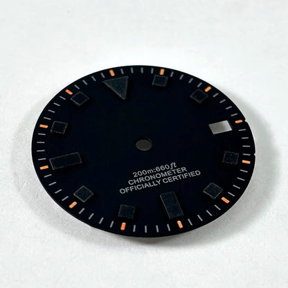 50-layer Retro 28.5mm Dial Matte Black White Dark Green Lume NH35 Movement