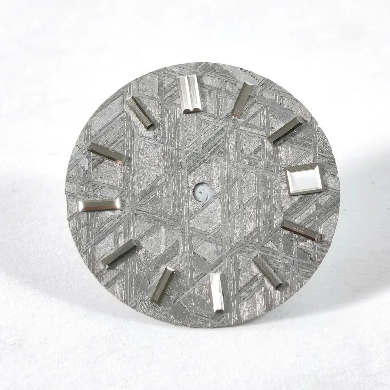 28.5mm Natural Grey Meteorite Dial No Lume NH35NH36 Movement No Tick Mark