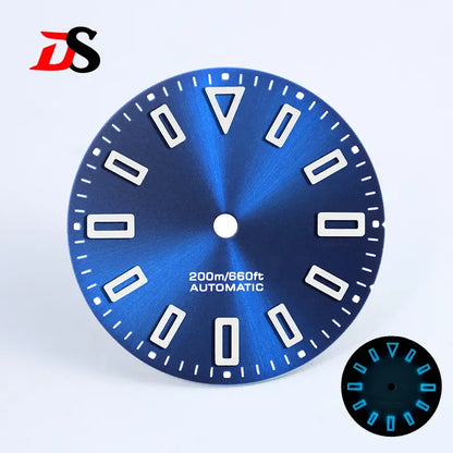 Sunburst 28.5mm Dial Hollow Index BGW9 Lume for NH35/ETA2824/MIYOTA 9015 Movement No Date