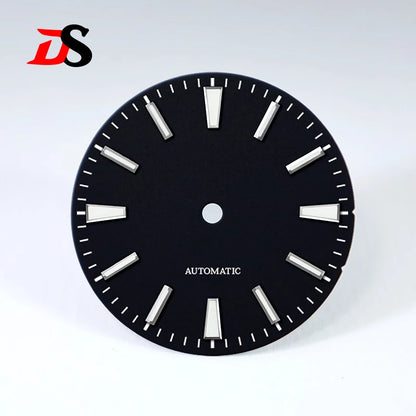 Sunburst Matte Black No Date Dial for NH38 NH35 28.5mm No lume