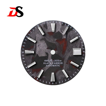28.5mm Carbon Fiber Dial CTZ Index Custom Logo NH34 NH35 Movement No Lume