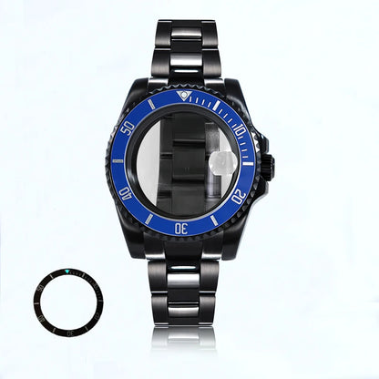Black 40.5mm Case Oyster Bracelet 20ATM Suitable for NH34NH35/36/38ETA2824 Movement