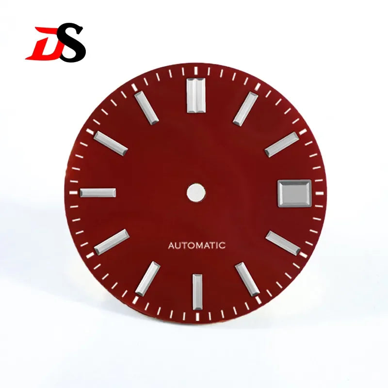 28.5mm Orange Agate Stone Dial No date Natural NH38 Blue lume