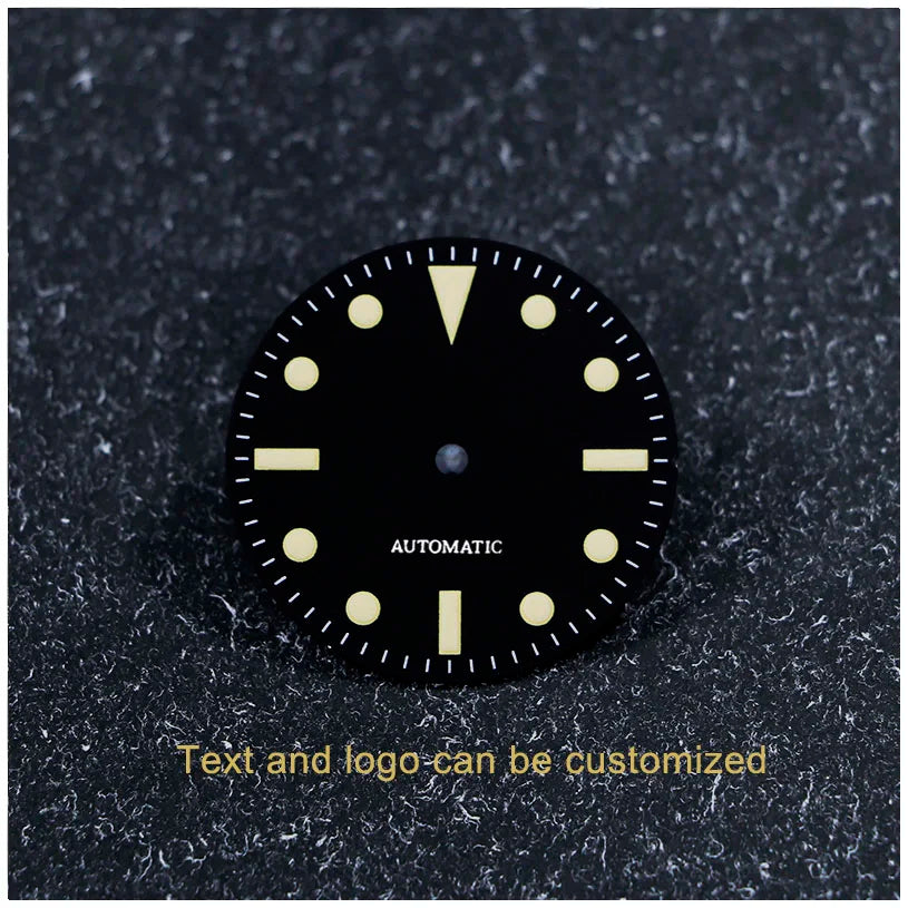 28.5mm Retro SUB Dial Beige Lume Suitable for NH35NH34 Movement