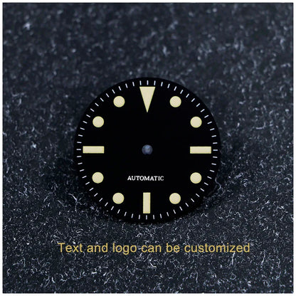28.5mm Retro SUB Dial Beige Lume Suitable for NH35NH34 Movement