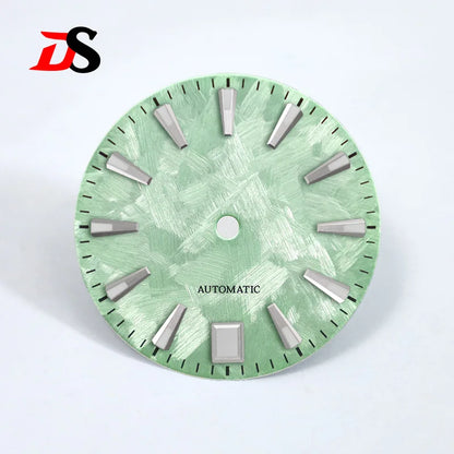 6 O'clock Date Shunbun Dial NH35 Blue Green Lume Sakura Pink 28.5mm for SKX007 S Mod OMG index