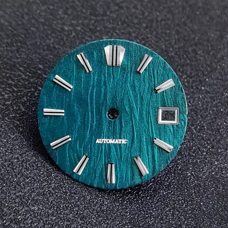 No tick mark 28.5mm Birch Dial GS MOD Blue Lume NH35 movement No Lume