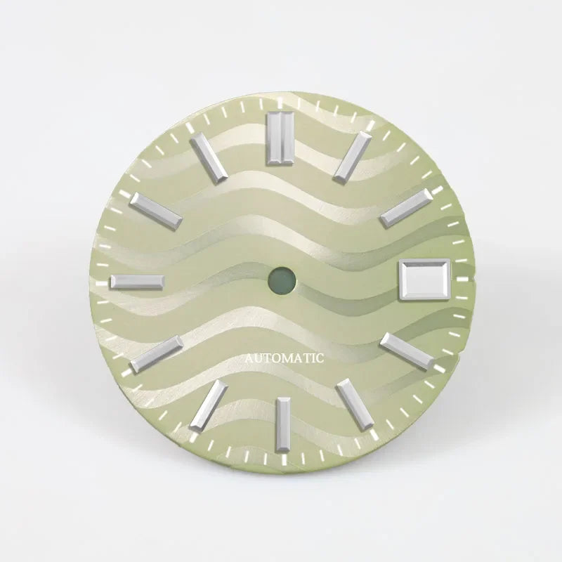 Water Ripple Dial 28.5mm Modified Watch for NH35/NH36 Movement No Lume