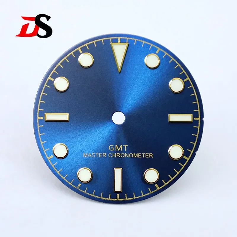 Sunburst Dial 28.5mm Blue Lume NH35NH34GMT Movement No Date Window/3 O'clock Date