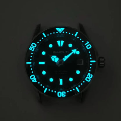 Matte Gradient Gray blue Luminous Dial NH35NH36 Movement 28.5mm