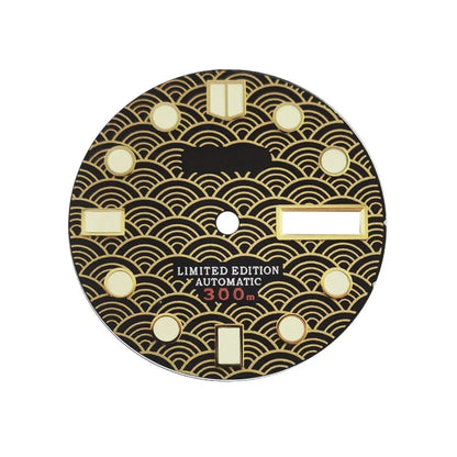 28.5mm Wave Dial Refit BGW9 C3 Lume for NH35 Movement