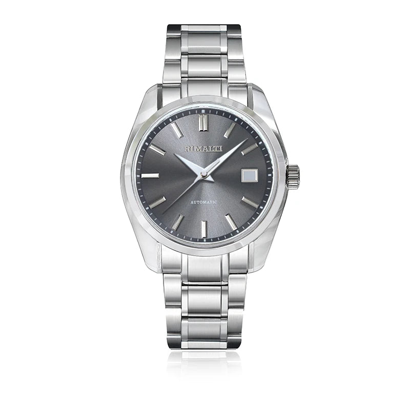 RIMALTI 40mm44gs Case Sapphire Crystal Sunburst Mechanical Men's Watch GMT NH34 Movement Is Suitable for 32.5mm Dial