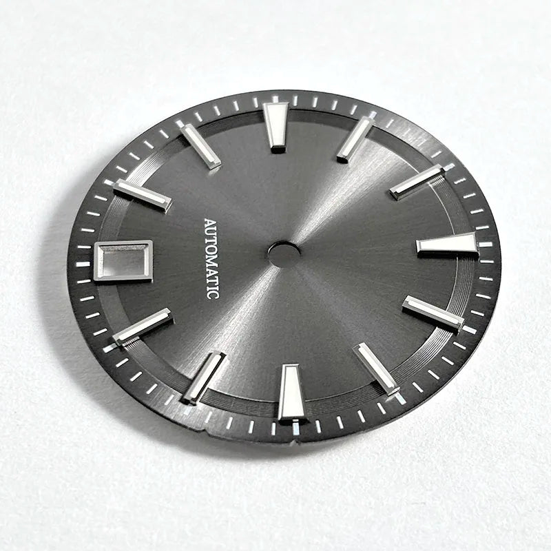 28.5mm Sunburst Dial 6 O'clock Blue Lume NH35 Movement