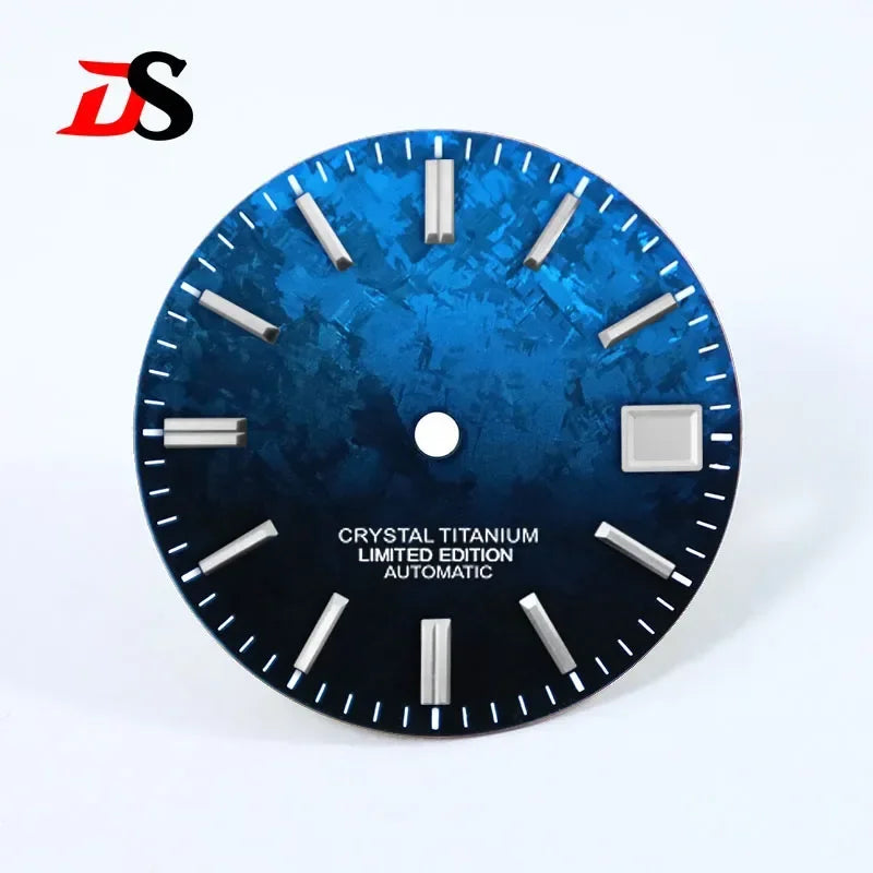 28.5mm Dial Crystal Titanium Text Dial Chaotic Texture No Lume NH35 Movement