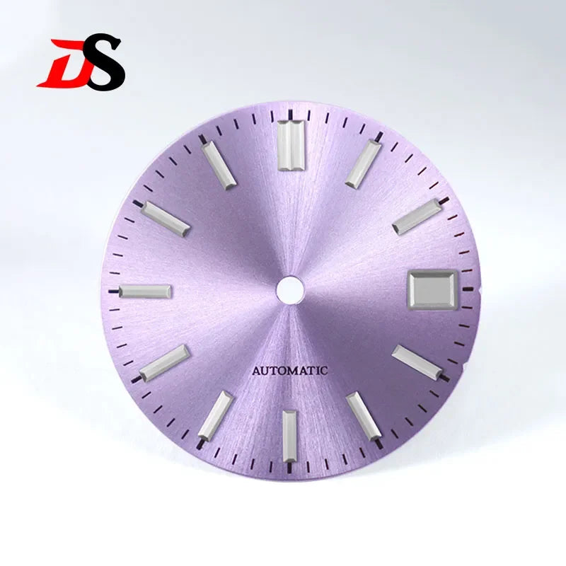 28.5mm Sunburst Matte Black Dial No Lume for NH38 NH35 Automatic Movement