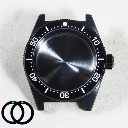 62MAS 40mm Black Case PVD Stainless Steel Case Sapphire Glass AR Coating NH34GMT NH35 Arab Bezel Ceramic