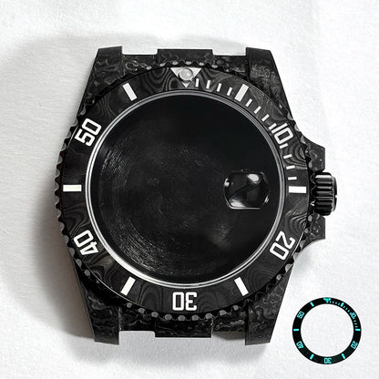 40.5mm Carbon Fiber SUB Diving Case Sapphire Glass for 3135 Movement 28.5-29mm Dial