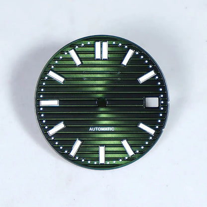 28.5mm Striped Dial BGW9 Blue Luminous Fit Nh35 Movement Striped Dial