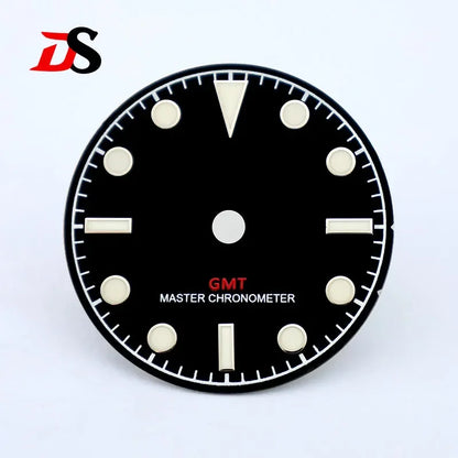 28.5mm Matte Dial Blue Lume NH35NH34GMT Movement No Date Window