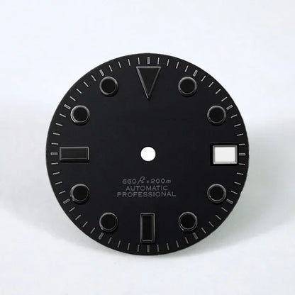 28.5mm NH35 Dial Matte White Black Lume for NH35 Movement Skx007 Custom Logo