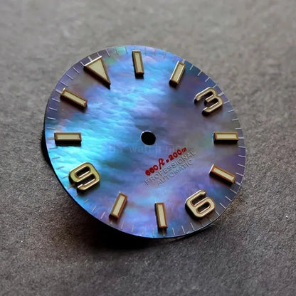 28.5mm 369 Dial Natural Shell MOD BGW9 Lume NH35NH36 Movement Black Lume