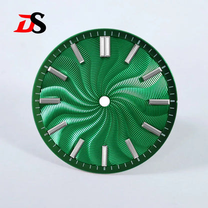 Guilloche Watch Dial 28.5mm No Lume NH35 Sterile Ice Blue Smoky Purple NH34 NH38 No Date