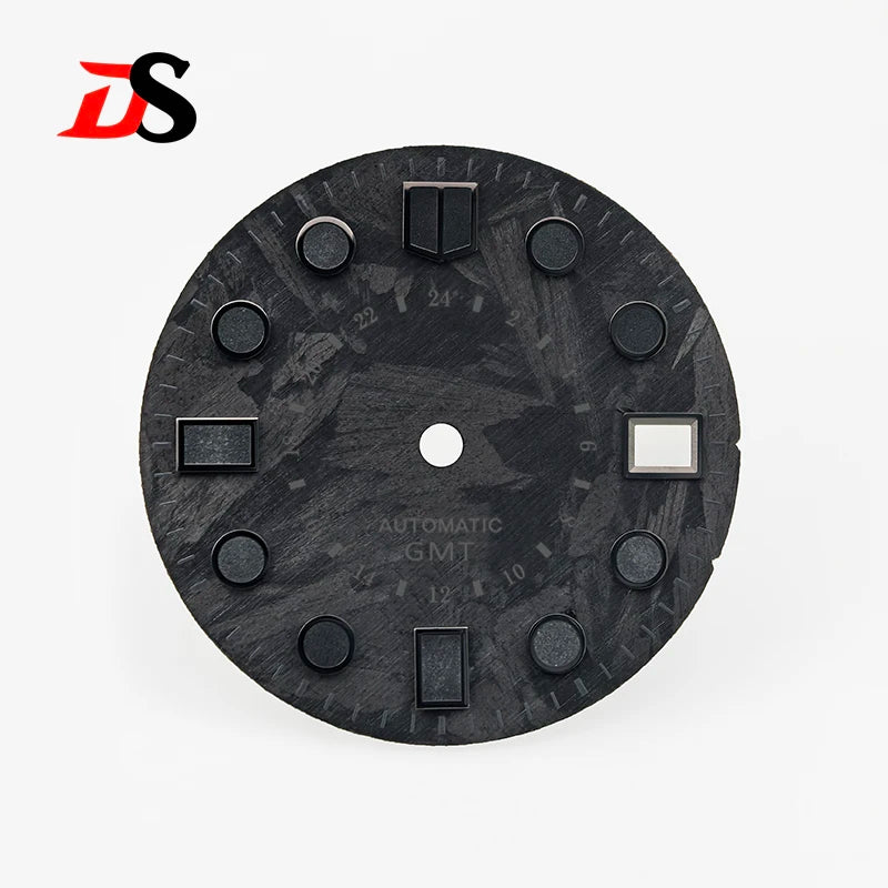 Carbon Fiber MM Dial 28.5mm GMT NH34 Dial Black Lume