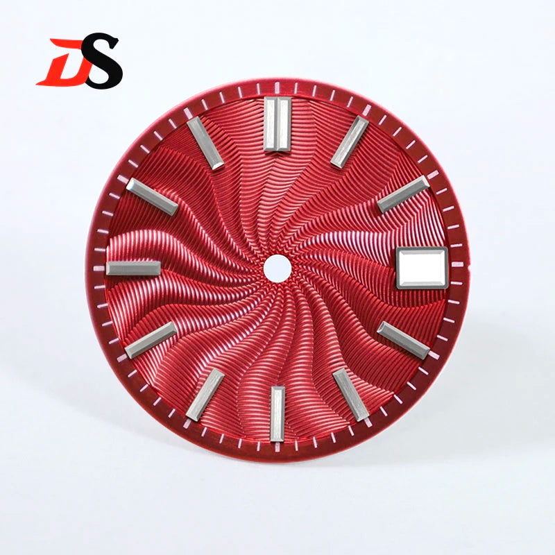 Guilloche Watch Dial 28.5mm No Lume NH35 Sterile Ice Blue Smoky Purple NH34 NH38 No Date