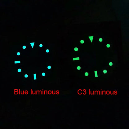 No Tick Mark 28.5mm Natural Grey Meteorite Dial BGW9 C3 Lume NH35NH36 Movement